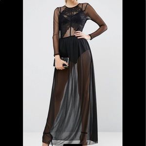 ASOS lace top dolly maxi dress